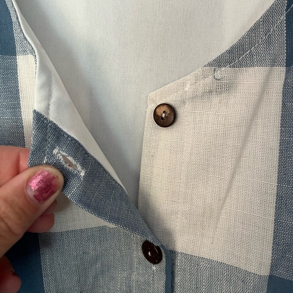 Polagram NWOT gingham buttton front dress size large - Picture 4 of 5